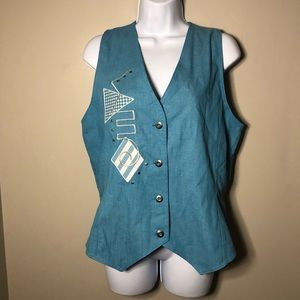 Vintage 80s Appliquéd Vest